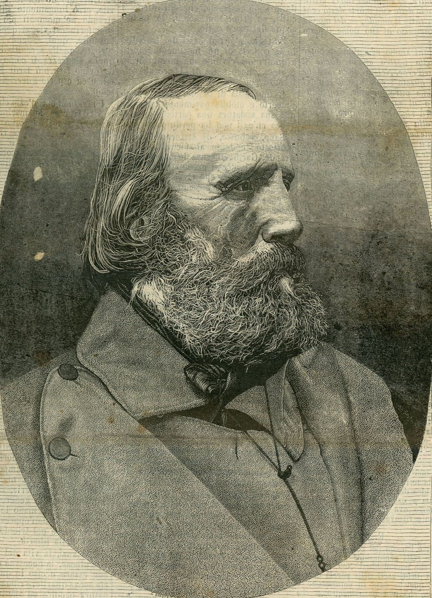 His death on Caprera, 2 June 1882 (woodcut, L’Illustrazione popolare)