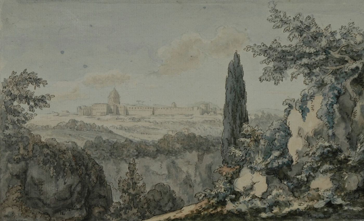 St Peter’s, a watercolour by Goethe himself, summer 1787