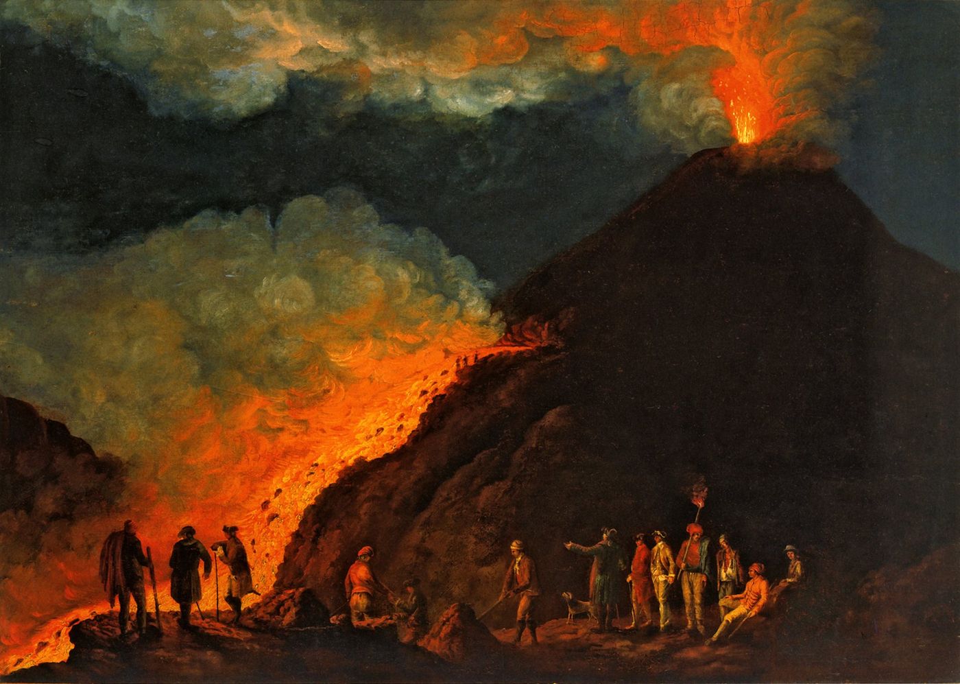 The eruption of Vesuvius in 1774, Jakob Philipp Hackert (painted twelve years before Goethe’s visit)
