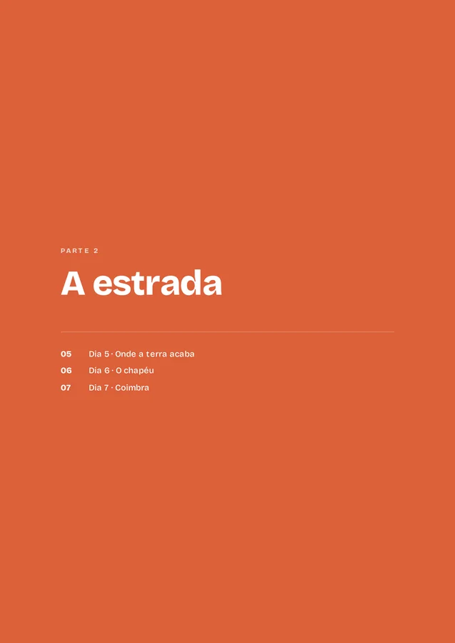 The page of Part 2, “A estrada” (The road).
